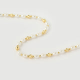 Colier "Baroc" Venus Din Argint Cu Perle Placat Cu Aur18k Galben