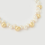 Colier "Baroc" Supreme Din Argint Cu Perle Placat Cu Aur18k Galben