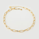 Colier "Ripple" Din Argint Placat Cu Aur18k Galben