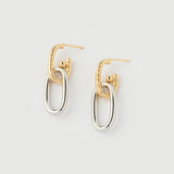 "Linkz" Yellow Gold Earrings