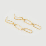 "Linkz" Yellow Gold Earrings