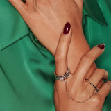 Inel "Linkz" Ceres Pink din Argint Placat cu Aur Galben/Alb de 18k și Zirconiu Cubic Roz